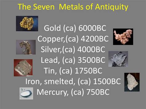 original metals of antiquity